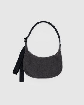 Small Denim Crescent Bag