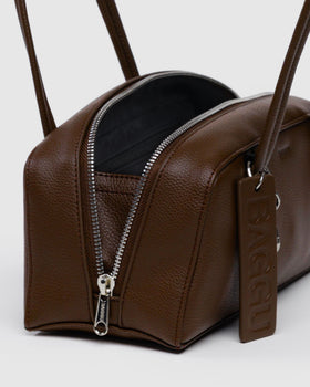 Small Recycled Leather Bowler Bag